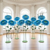 Ростовой цветок из бумаги "Ранункулюс  голубой"